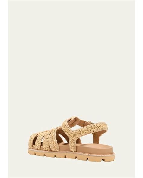 prada fisherman sandal price|Prada Fussbett Raffia Fisherman Sandals .